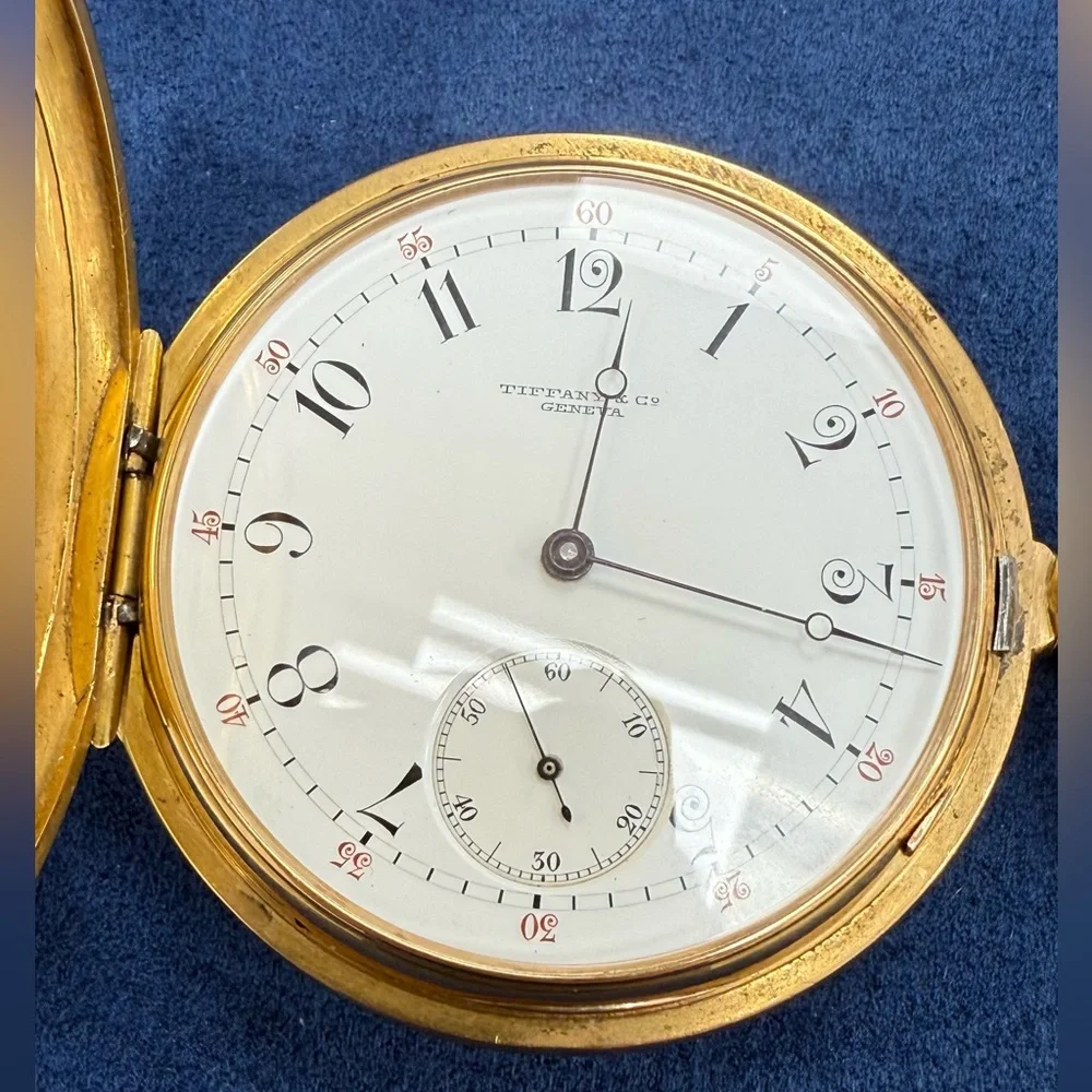 Tiffany & Co. Gold Pocket Watch with White Dial - Picture 3 of 15